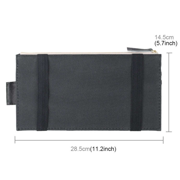 Multi-functional Auto Car Sun Visor Sunglass Holder Card Storage Holder Inner Pouch Bag (Black)