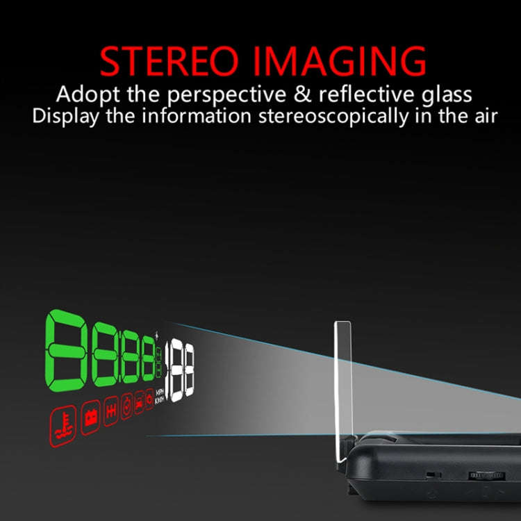 C500 Car HUD Virtual HD Projection Head-up Display, With Adjustable Reflection Board, Speed & RPM...