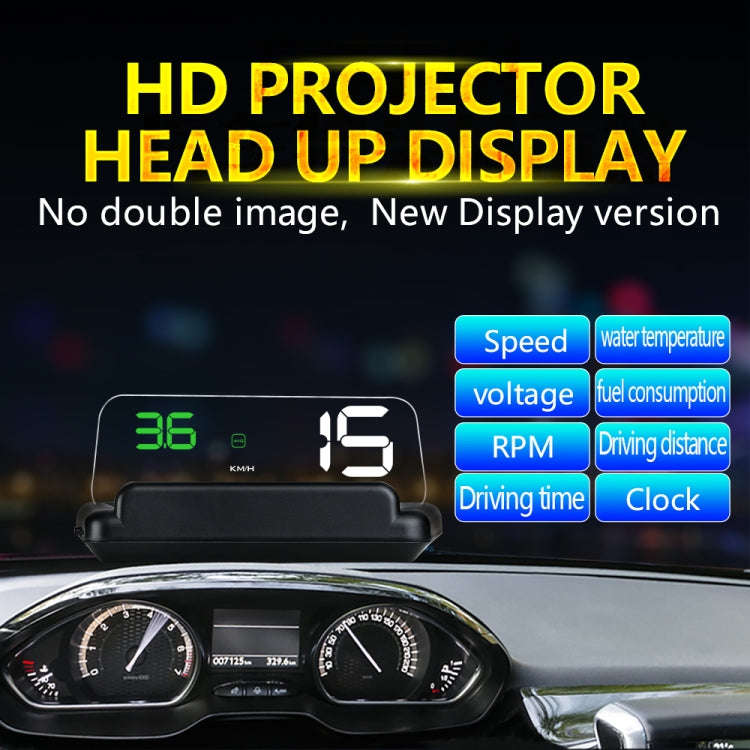 C500 Car HUD Virtual HD Projection Head-up Display, With Adjustable Reflection Board, Speed & RPM...