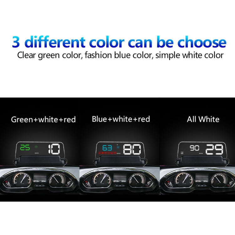 C500 Car HUD Virtual HD Projection Head-up Display, With Adjustable Reflection Board, Speed & RPM...