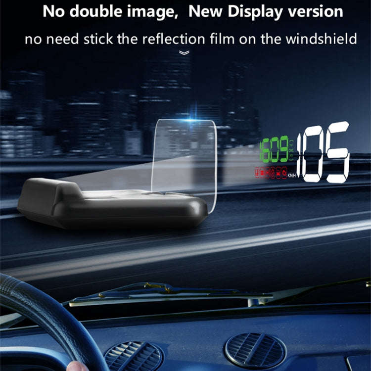 C500 Car HUD Virtual HD Projection Head-up Display, With Adjustable Reflection Board, Speed & RPM...