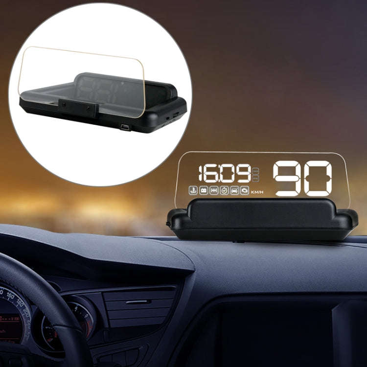 C500 Car HUD Virtual HD Projection Head-up Display, With Adjustable Reflection Board, Speed & RPM...