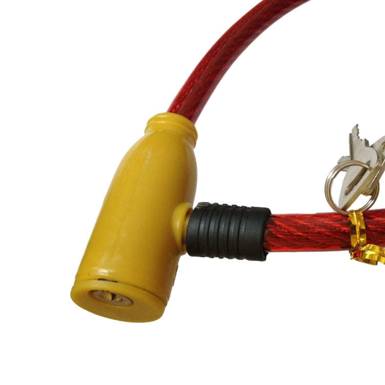 Motorcycle Bike Anti-theft Lock with Keys(Red)