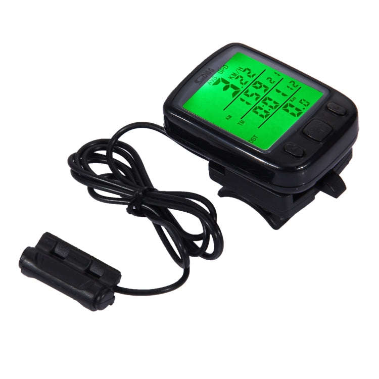 SunDing SD-563B Multifunction Wired LCD Screen Waterproof Bicycle Computer Odometer Speedometer w...