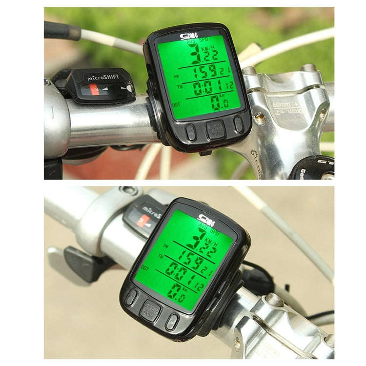 SunDing SD-563B Multifunction Wired LCD Screen Waterproof Bicycle Computer Odometer Speedometer w...