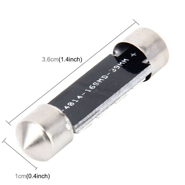 2 PCS 2W 100 LM 6000K 36MM Bicuspid Port Car Dome Lamp LED Reading Light with 16 SMD-4014 LED Lam...