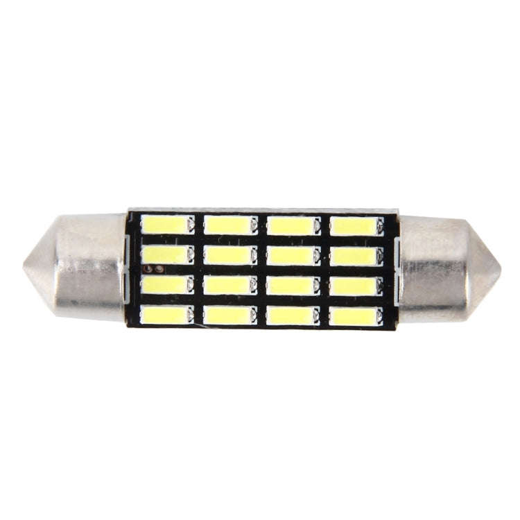 2 PCS 2W 100 LM 6000K 36MM Bicuspid Port Car Dome Lamp LED Reading Light with 16 SMD-4014 LED Lam...