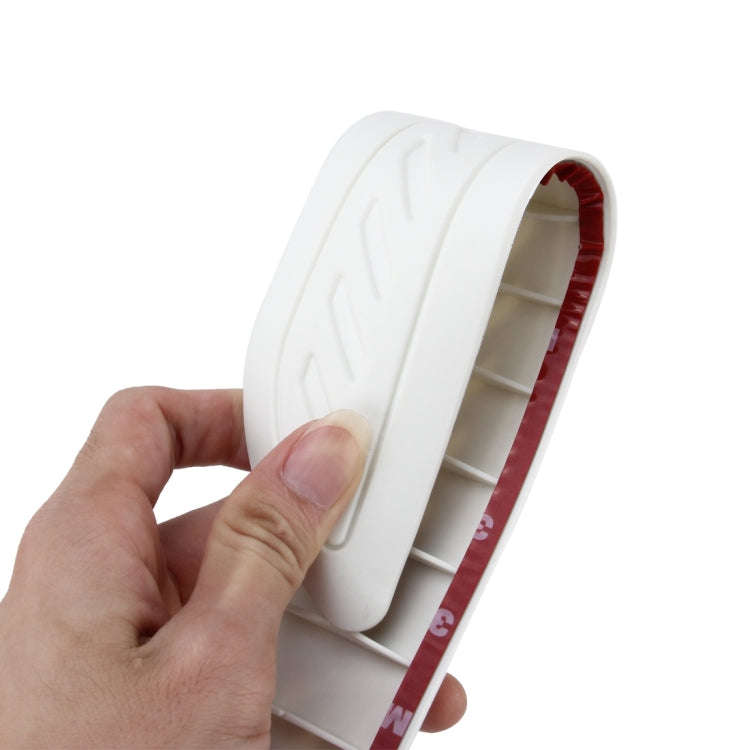 2 PCS Universal Car Auto Rubber Body Bumper Guard Protector Strip Sticker(White)