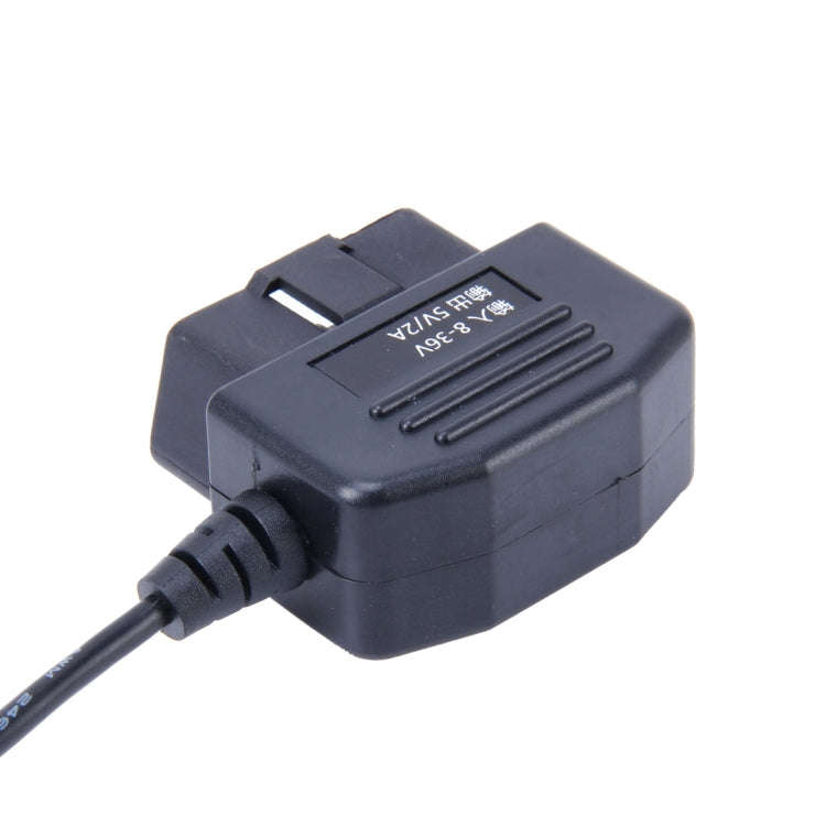Car Auto 16Pin OBDII Charging Cable Mini 5 Pin USB Power Adapter with Switch Button for GPS Table...