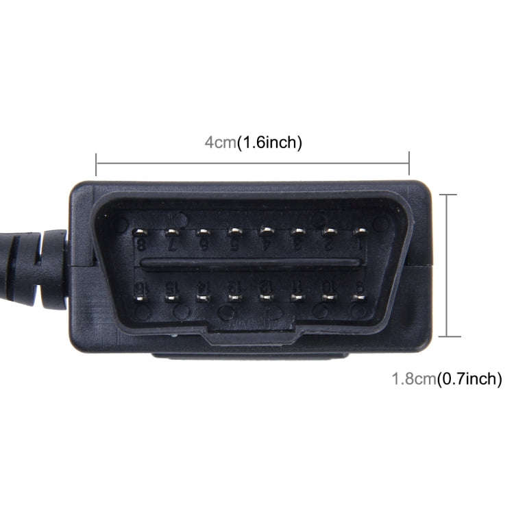 Car Auto 16Pin OBDII Charging Cable Mini 5 Pin USB Power Adapter with Switch Button for GPS Table...