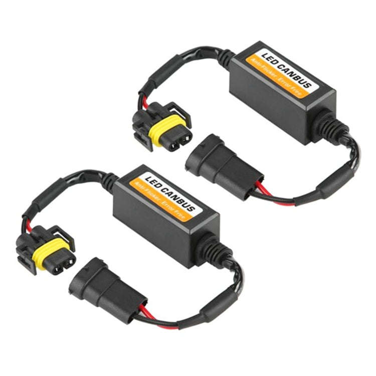 2 PCS H11/H8/H9/H16/5202 Car Auto LED Headlight Canbus Warning Error-free Decoder Adapter for DC ...