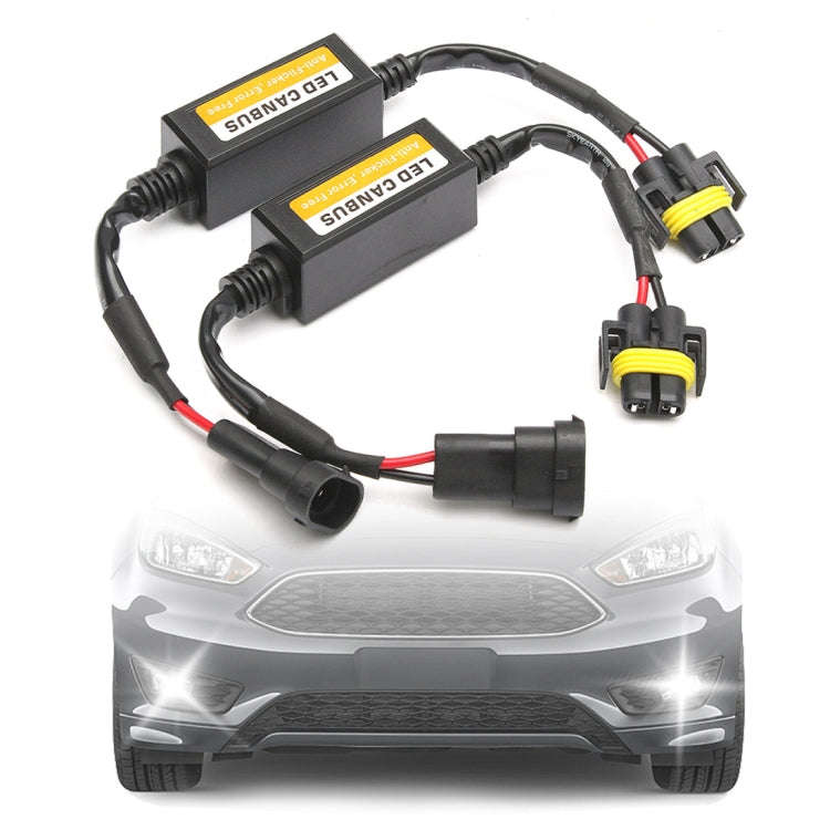 2 PCS H11/H8/H9/H16/5202 Car Auto LED Headlight Canbus Warning Error-free Decoder Adapter for DC ...