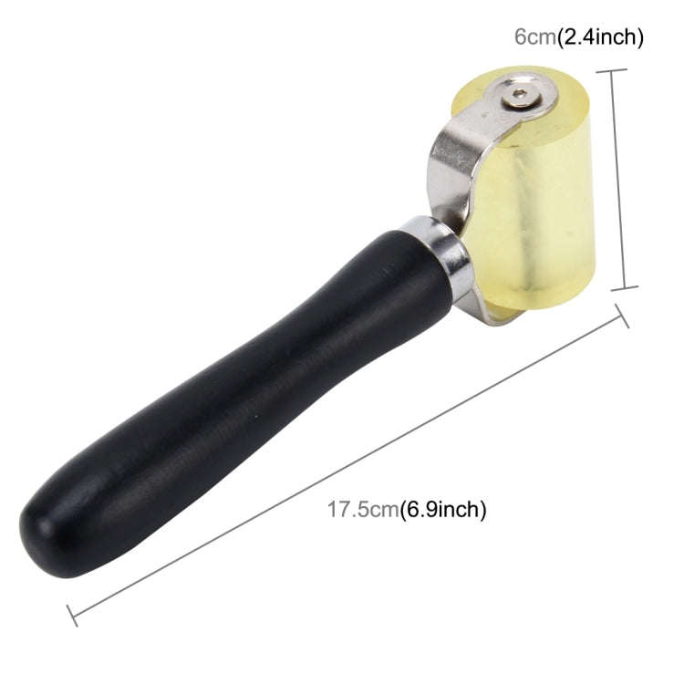Car Auto Body Surface Window Wrapping Film Yellow Rubber Roller Scraper Sticker Tool with Black W...