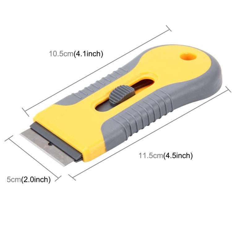 Car Auto Aluminum Scalable Multi-function Cleaning Knife Tool with Plastic Handle for Window Clea...