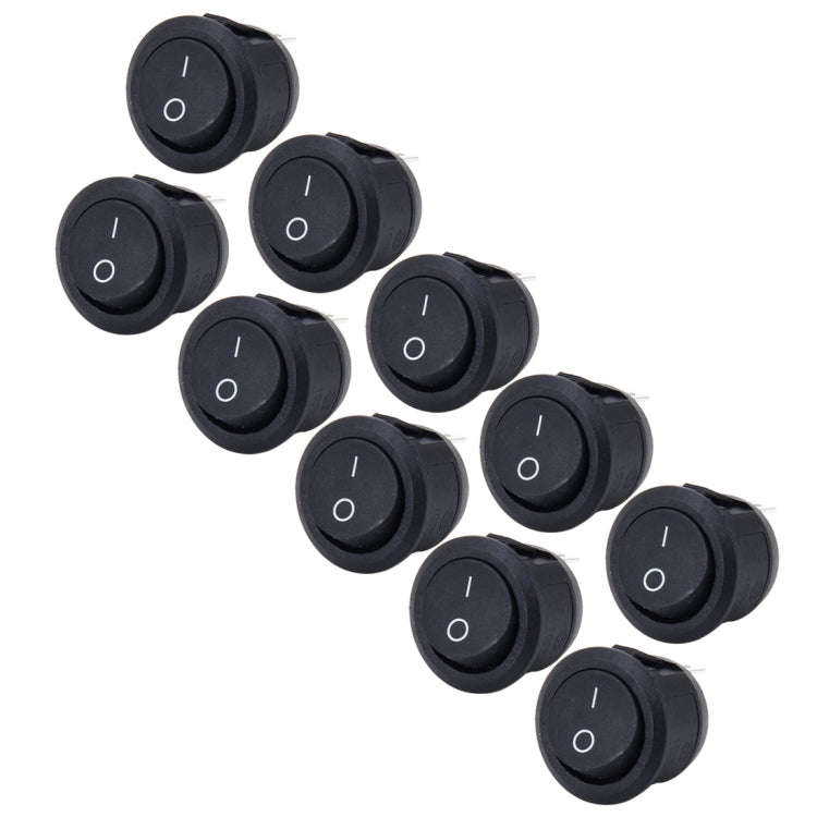 10 PCS Car Auto Universal DIY 3 Pin Round Cap OFF- ON Push Button