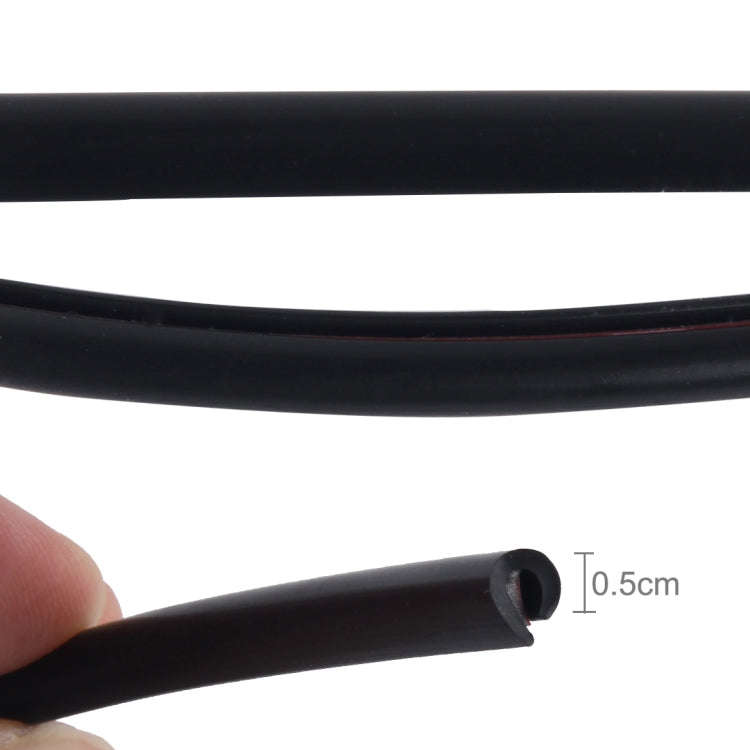 5m Car Decorative Strip PVC Chrome Decoration Strip Door Seal Window Seal(Black)