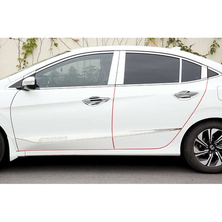5.6m Car Decorative Strip Rubber Chrome Decoration Strip Door Seal Window Seal(Red)