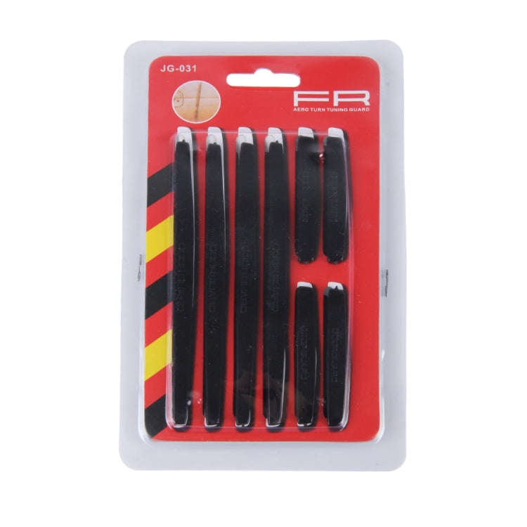 FR JG-031 8 PCS Rubber Car Side Door Edge Protection Guards Cover Trims Stickers(Black)