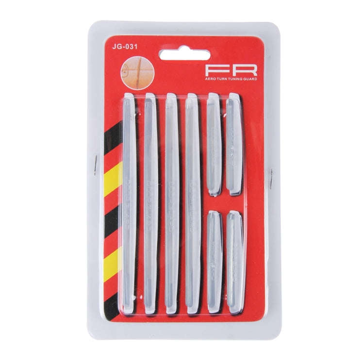 FR JG-031 8 PCS Rubber Car Side Door Edge Protection Guards Cover Trims Stickers(Transparent)