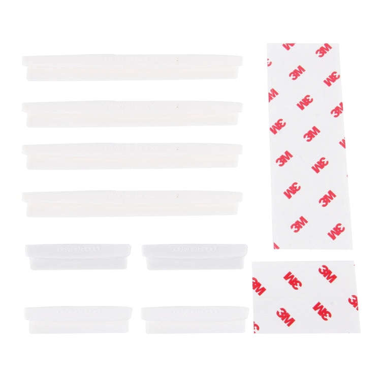 FR JG-031 8 PCS Rubber Car Side Door Edge Protection Guards Cover Trims Stickers(White)