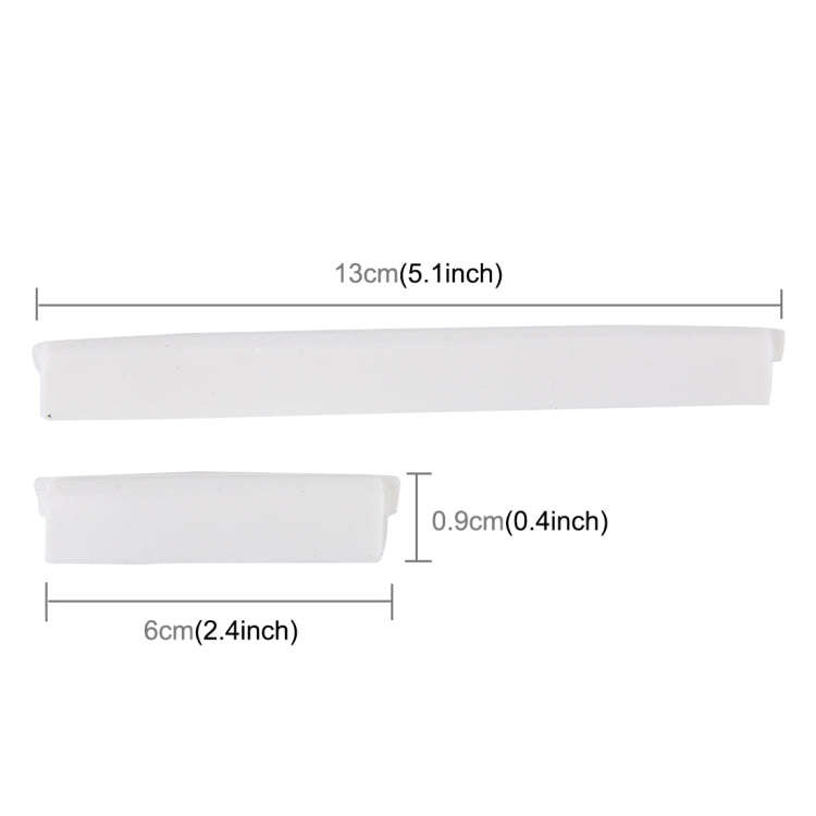 FR JG-031 8 PCS Rubber Car Side Door Edge Protection Guards Cover Trims Stickers(White)