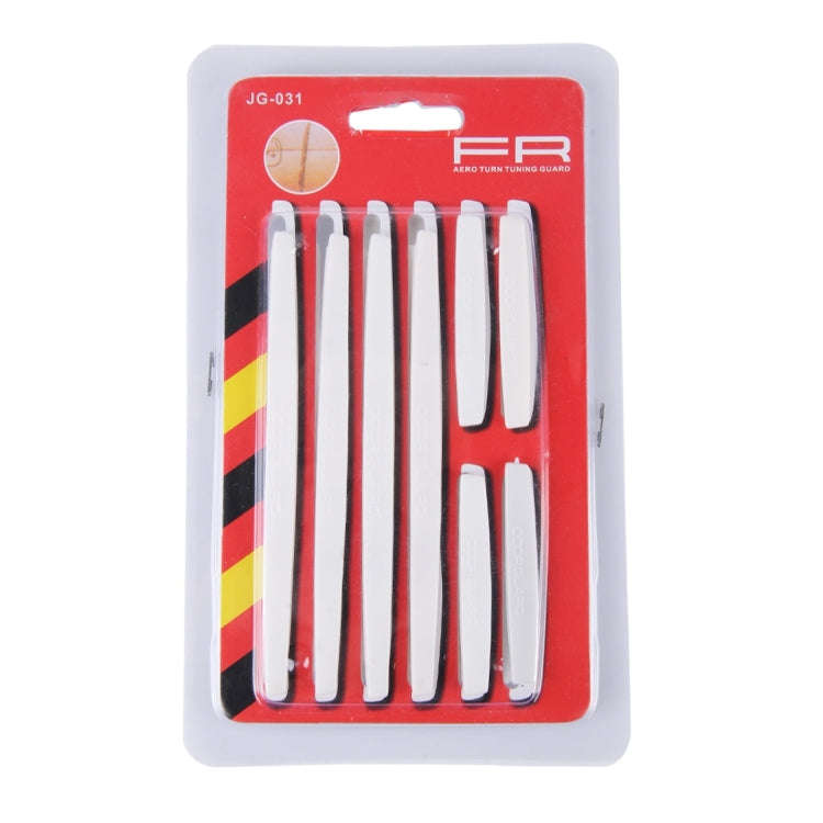 FR JG-031 8 PCS Rubber Car Side Door Edge Protection Guards Cover Trims Stickers(White)