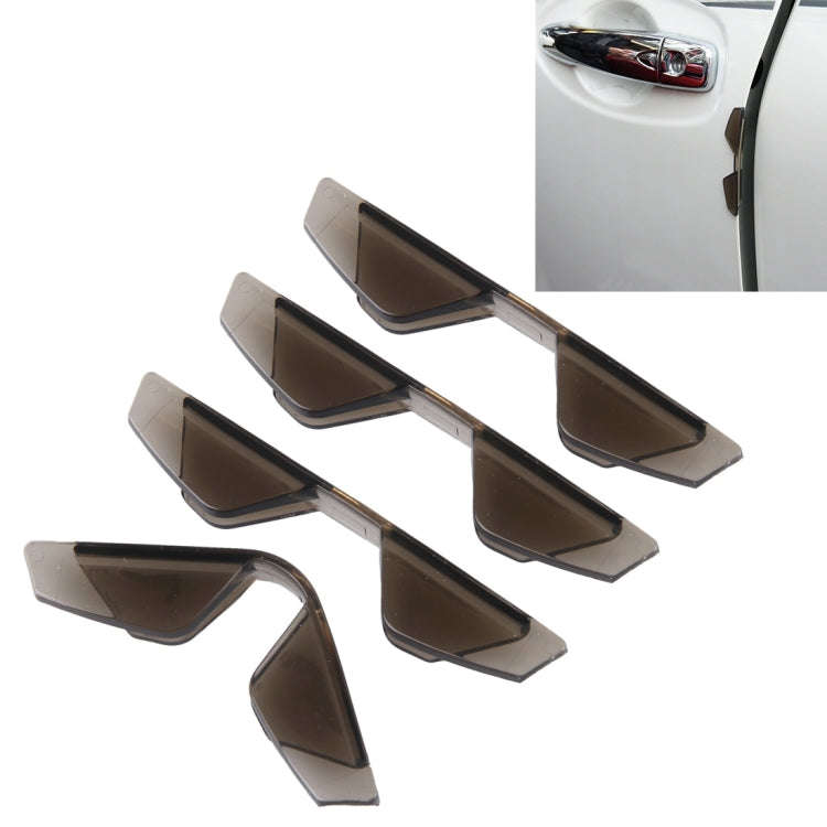 3R 3R-2107 4 PCS Rubber Car Side Door Edge Free Bending Protection Guards Cover Trims Stickers(Co...