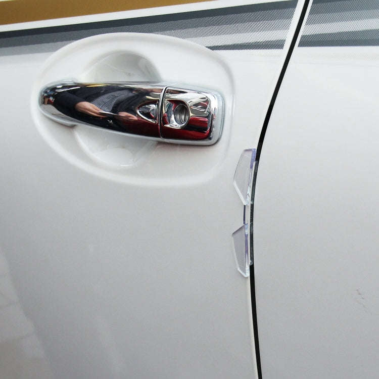 3R 3R-2107 4 PCS Rubber Car Side Door Edge Free Bending Protection Guards Cover Trims Stickers(Tr...