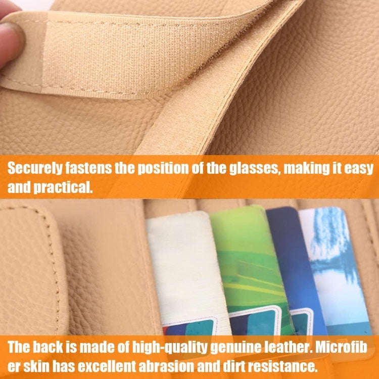 Multi-functional Auto Car Sun Visor Sunglass Holder Card Bill Ticket Storage Holder Pouch Bag(Black)
