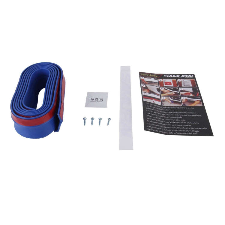 Universal 2.5m Car Front Bumper Lip Splitter Spoiler Skirt Adhesive Protector(Blue)
