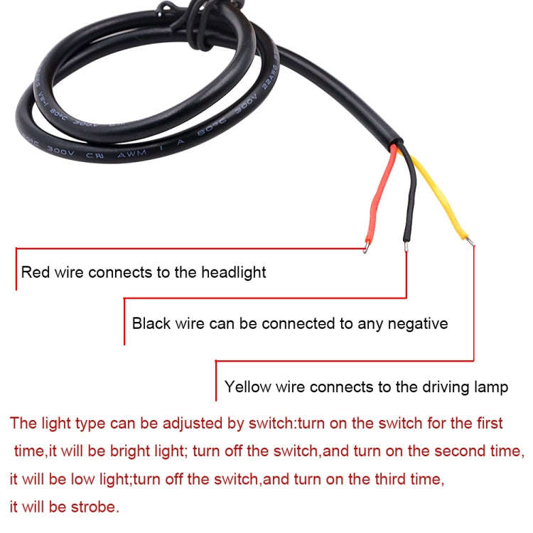 Motorcycle 30W DC 12V-85V LED Headlight Lens Built-in Whirlwind Double Aperture Angle Eyes + Devi...
