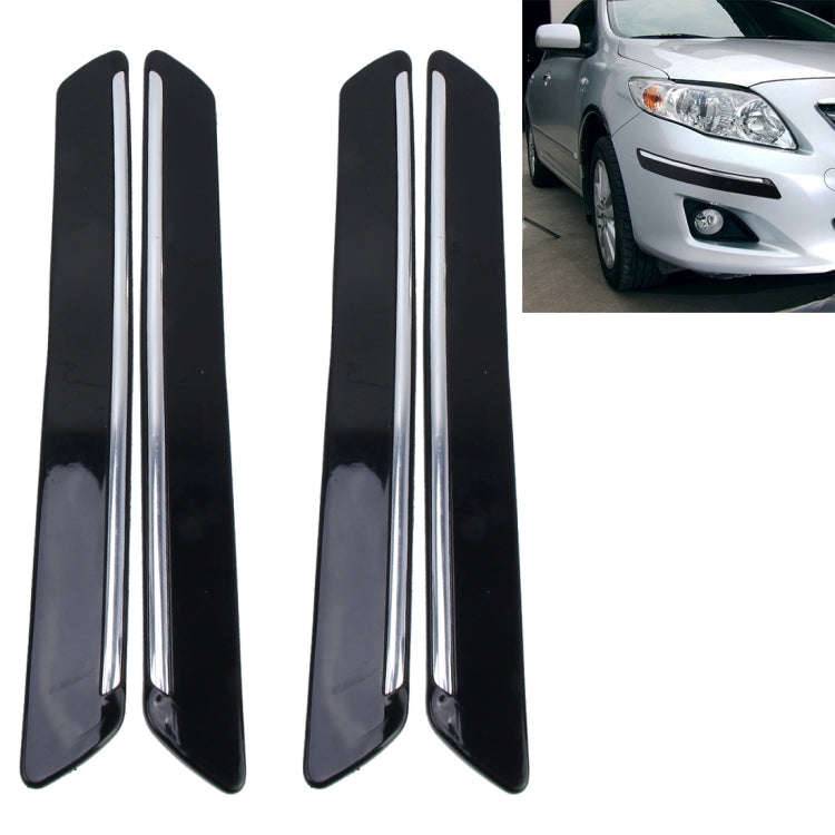 4 PCS Universal Car Auto Plastic Wrap Rubber Front Rear Body Bumper Guard Protector Strip Sticker...