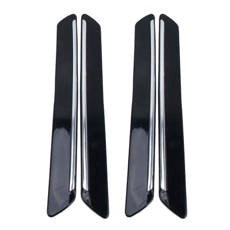 4 PCS Universal Car Auto Plastic Wrap Rubber Front Rear Body Bumper Guard Protector Strip Sticker...