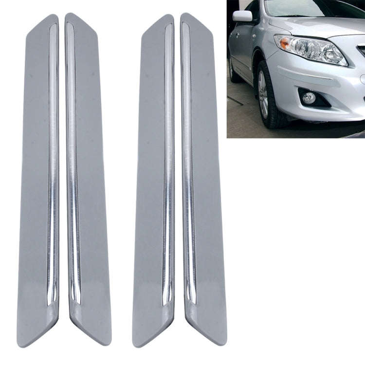 4 PCS Universal Car Auto Plastic Wrap Rubber Front Rear Body Bumper Guard Protector Strip Sticker...