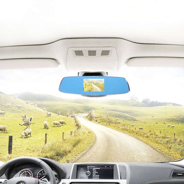 5 inch IPS Touch Screen Rear View Mirror Car Recorder with Dual Channel 720P Car Black Box, Separ...