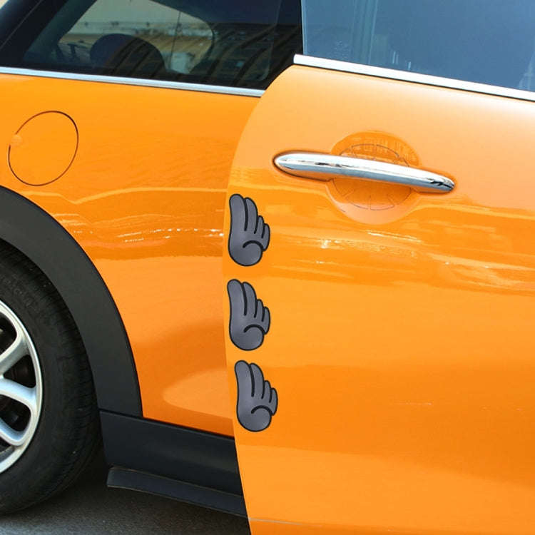 4 PCS Angel Wing Shape Cartoon Style PVC Car Auto Protection Anti-scratch Door Guard Decorative S...