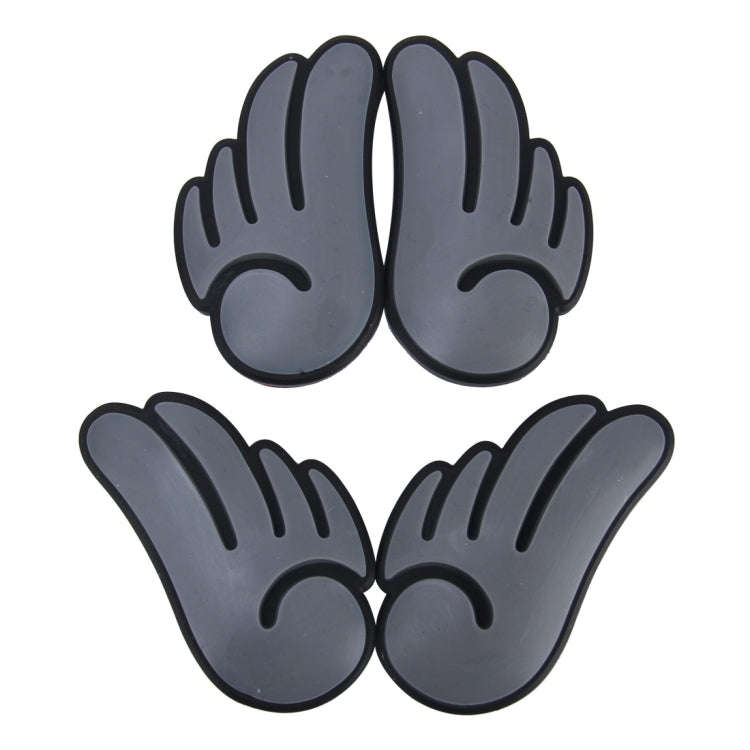 4 PCS Angel Wing Shape Cartoon Style PVC Car Auto Protection Anti-scratch Door Guard Decorative S...