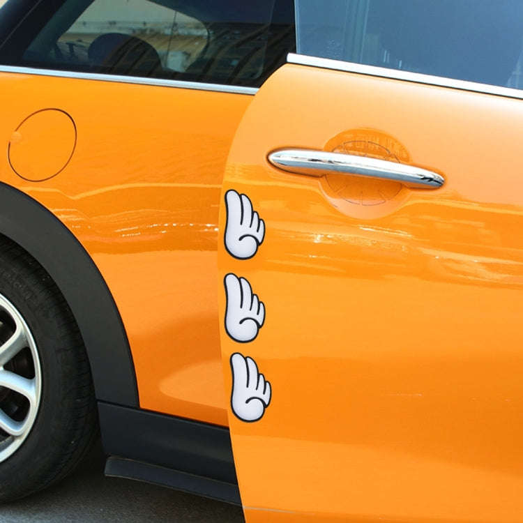 4 PCS Angel Wing Shape Cartoon Style PVC Car Auto Protection Anti-scratch Door Guard Decorative S...