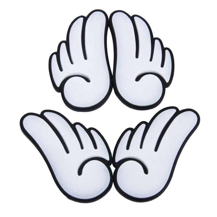 4 PCS Angel Wing Shape Cartoon Style PVC Car Auto Protection Anti-scratch Door Guard Decorative S...
