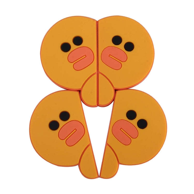 4 PCS Adoreable Duck Shape Cartoon Style PVC Car Auto Protection Anti-scratch Door Guard Decorati...