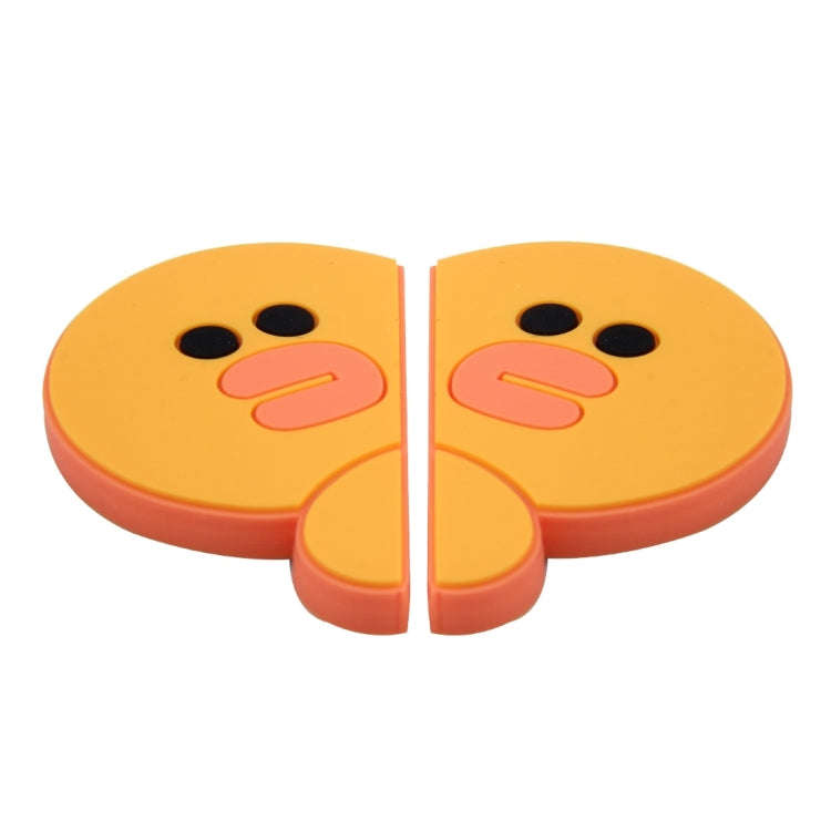 4 PCS Adoreable Duck Shape Cartoon Style PVC Car Auto Protection Anti-scratch Door Guard Decorati...
