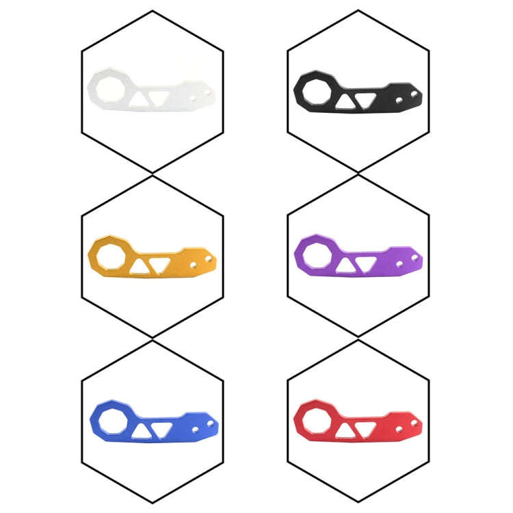 Aluminum Alloy Rear Tow Towing Hook Trailer Ring for Universal Car Auto with 2 x Screw Holes(Purple)