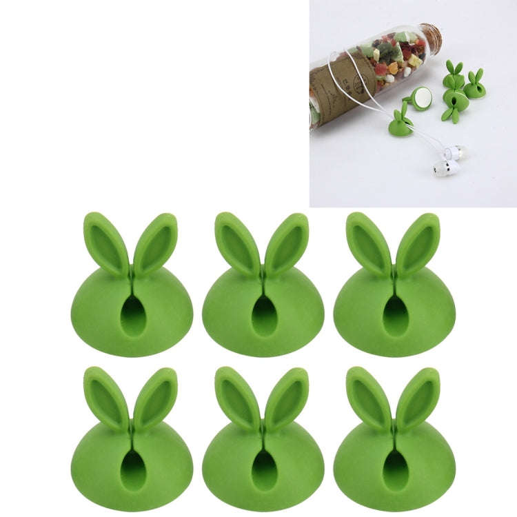 6 PCS CC-941 Rabbit Shape Single Hole Cable Clips Holder, Cable Management System and Cord Organi...