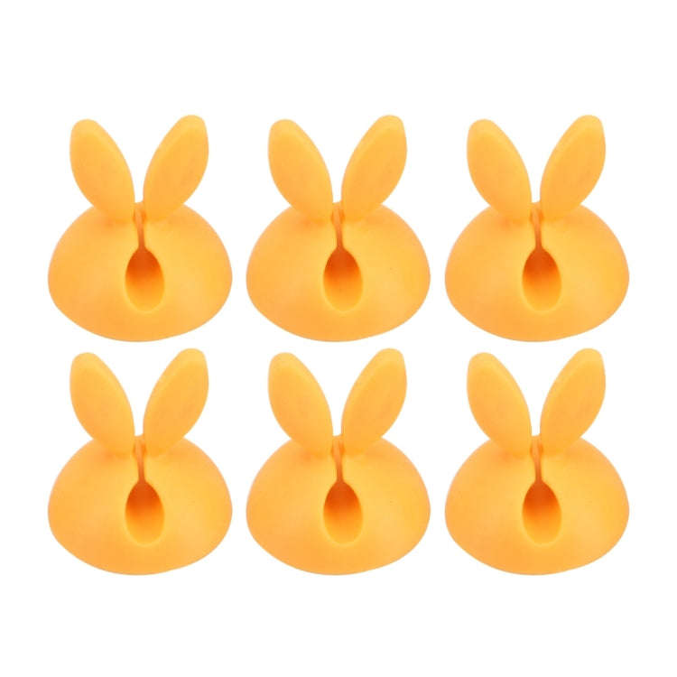6 PCS CC-941 Rabbit Shape Single Hole Cable Clips Holder, Cable Management System and Cord Organi...