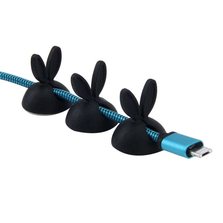 6 PCS CC-941 Rabbit Shape Single Hole Cable Clips Holder, Cable Management System and Cord Organi...