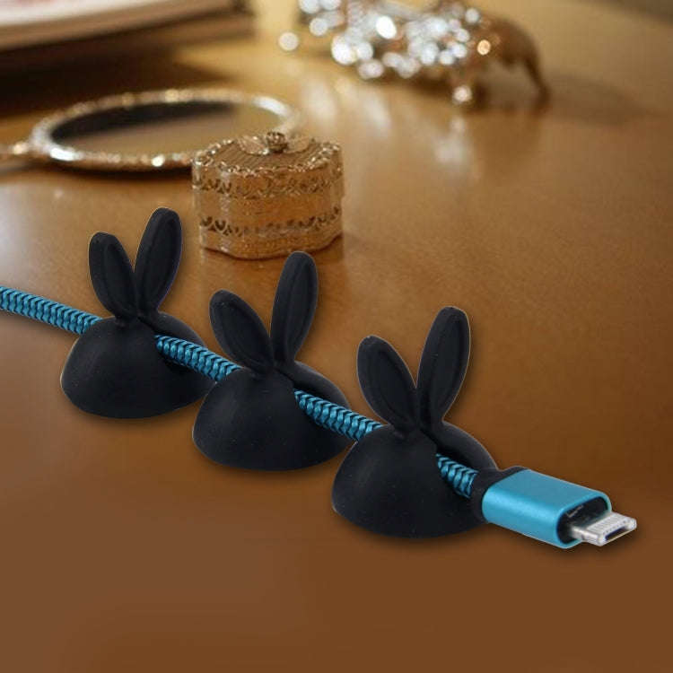 6 PCS CC-941 Rabbit Shape Single Hole Cable Clips Holder, Cable Management System and Cord Organi...