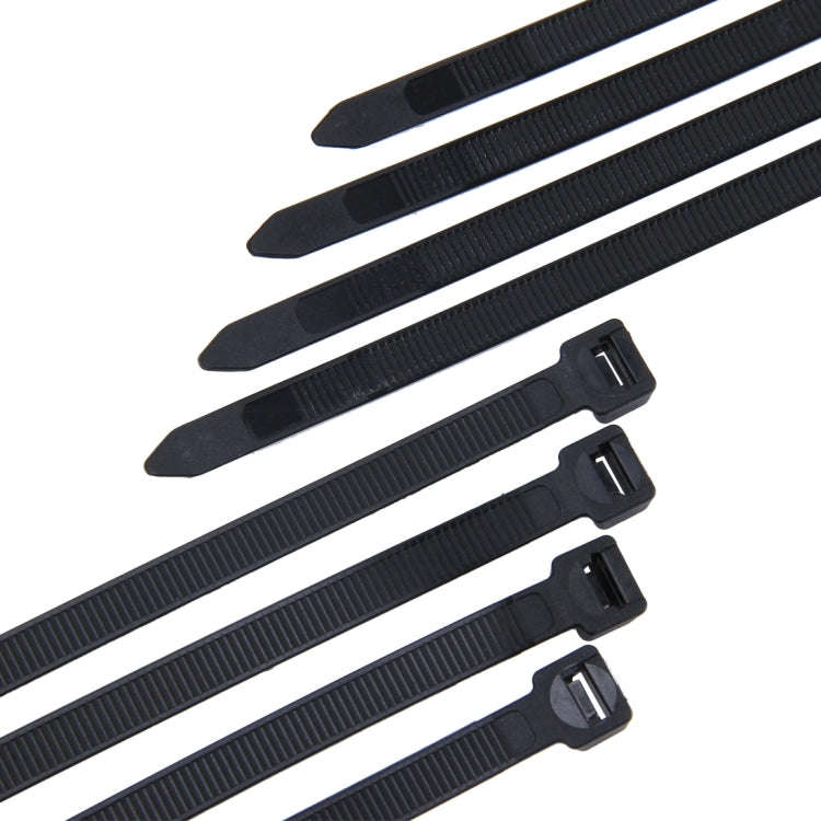 250 PCS 8mm*300mm Nylon Cable Ties(Black)