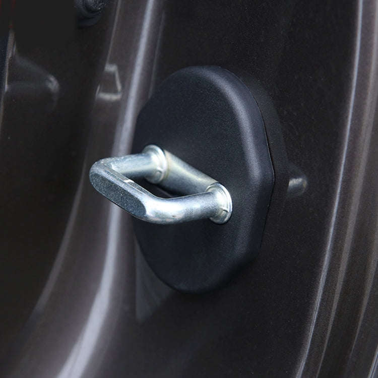 4 PCS Car Door Lock Buckle Decorated Rust Guard Protection Cover for LANCERFORTIS ASX LingYue V3 ...