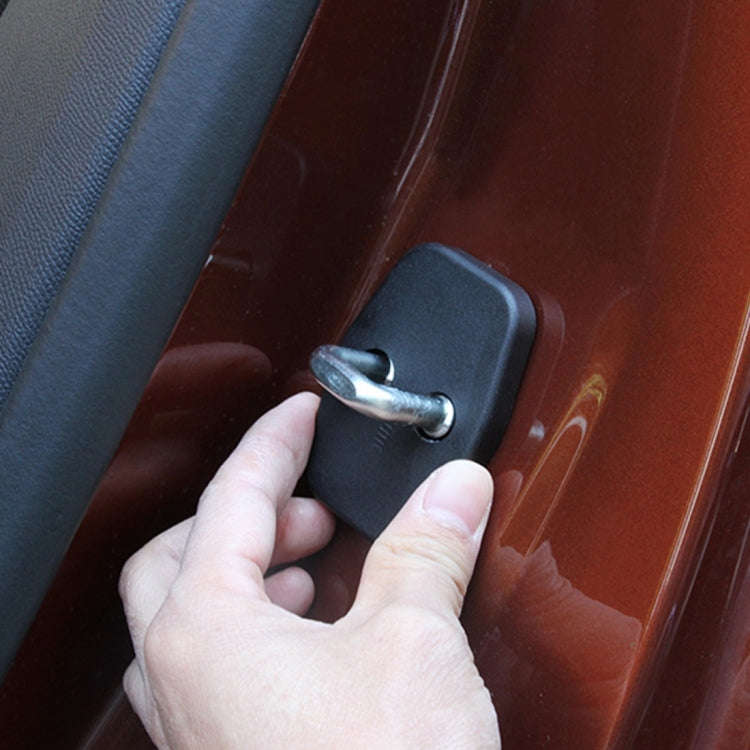 4 PCS Car Door Lock Buckle Decorated Rust Guard Protection Cover for Toyota RAV4 Corolla Reiz VIO...