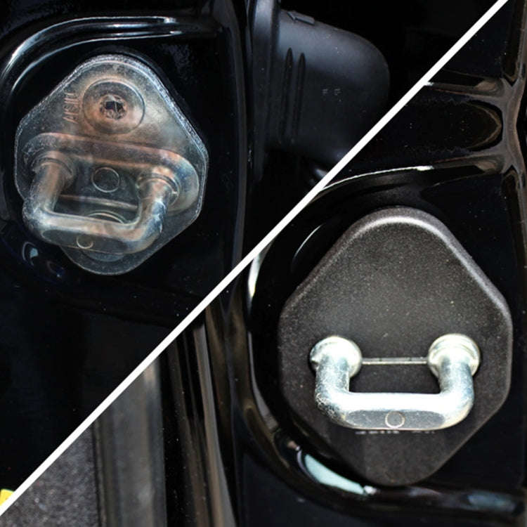 4 PCS Car Door Lock Buckle Decorated Rust Guard Protection Cover for FAW B70 X80 B90 Mazda3 MITSU...